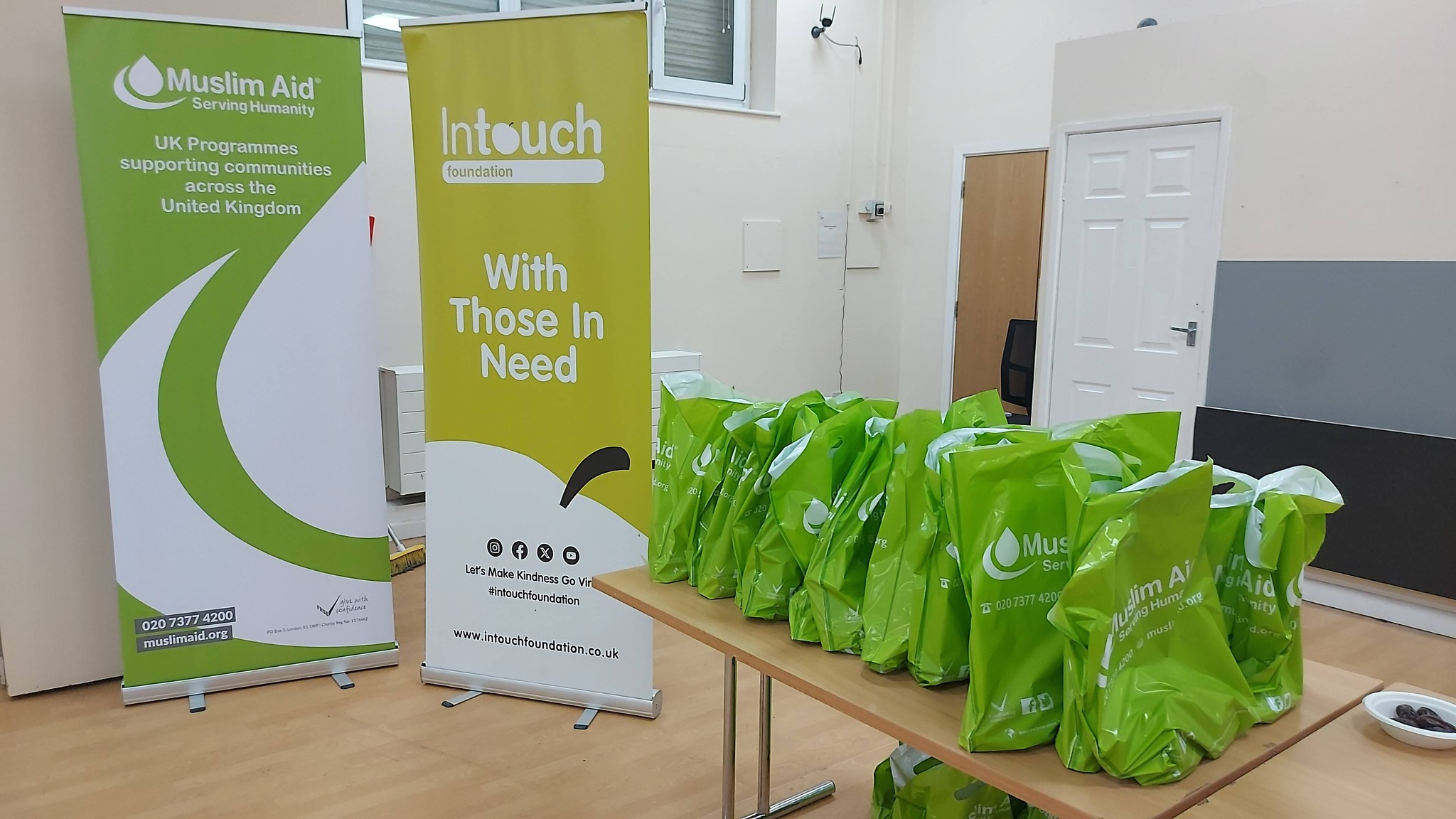 InTouch Foundation and Muslim Aid support bags prepared for people in need